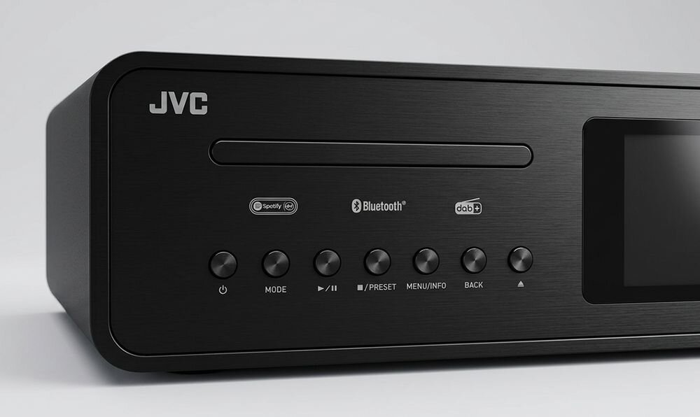 Wieża JVC MX-E455S Bluetooth 5.2 napęd CD USB MP3 Spotify, kadr na przyciski