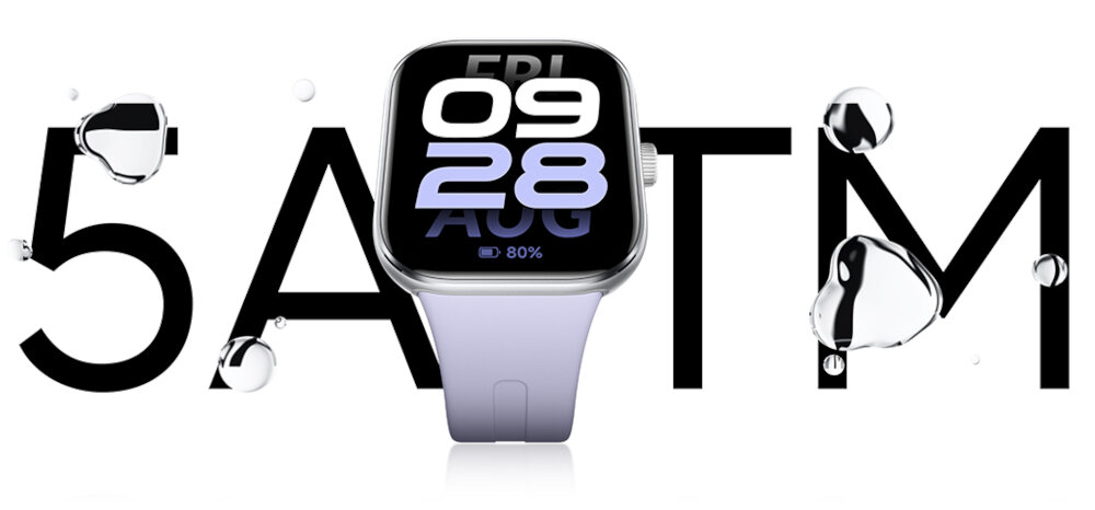 Smartwatch XIAOMI Redmi Watch 5 witalnosc ocena partner pozycjonowanie treningi wodoodpornosc wsparcie woda kroplena zegarku tarcze