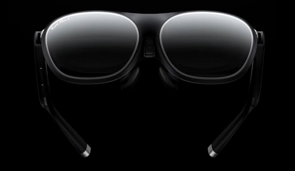 Zestaw Rokid AR Spatial Okulary + Stacja okulary na ciemnym tle