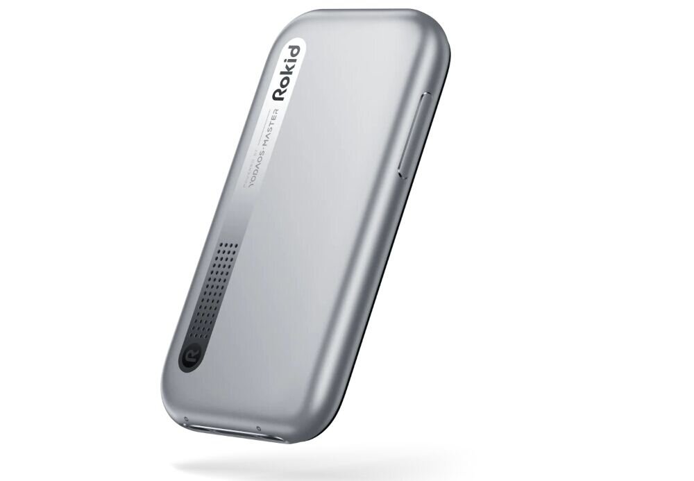 Zestaw Rokid AR Spatial Okulary + Stacja prezentacja lewitującej stacji na białym tle pojemność baterii RAM ROM system Android TV™ Google Play 5 godzin na jednym ładowaniu