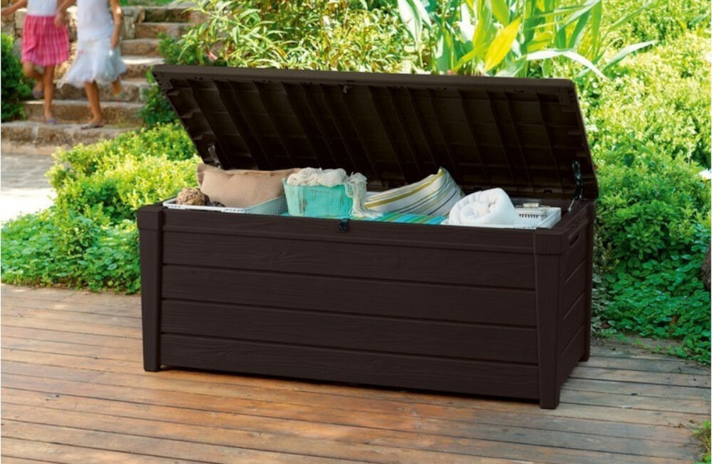 Skrzynia ogrodowa KETER Brightwood Box 454L Brązowy utrzymanie czystości