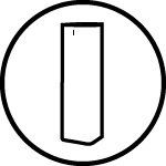 Ikona wskazująca na minimalistyczny, nowoczesny design Clean Station