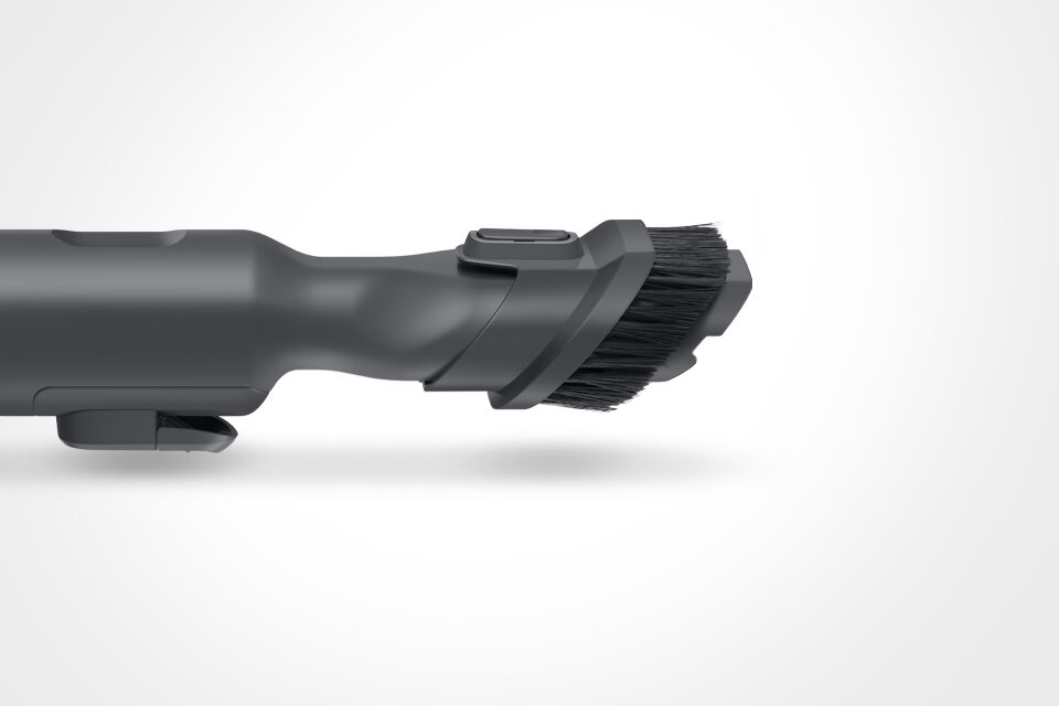 Zbliżenie na szczotkę do kurzu z miękkim włosiem, nierysującą powierzchni