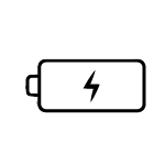 Ikona baterii informująca o możliwości pracy odkurzacza nawet do 60 minut