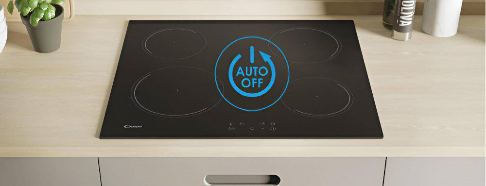 Płyta indukcyjna CANDY CI642CBB/1 automatyczne wyłączenie oszczędność energii