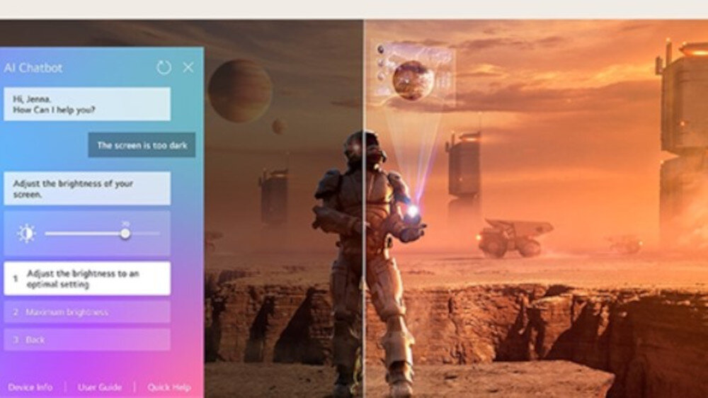 Telewizor LG 77G54LW - Rozmowa z telewizorem, telewizor z włączonym chatbotem
