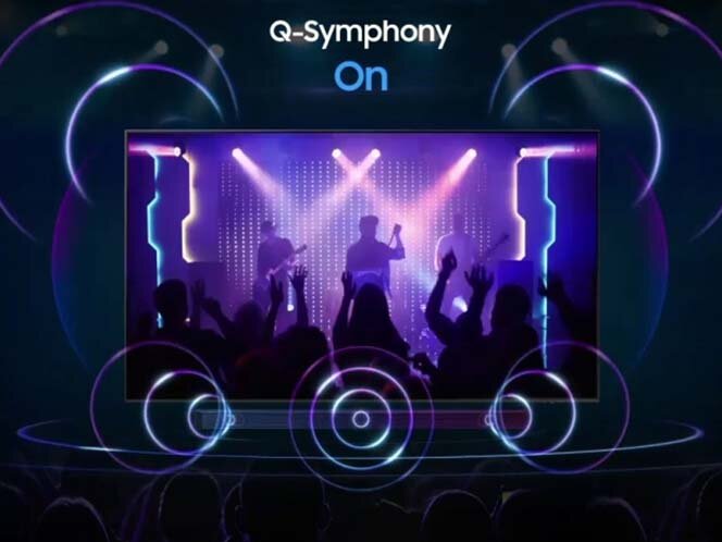 Q-Symphony w telewizorze Samsung Full HD TV F6002F (2025) dostępnym w sklepach MediaExpert