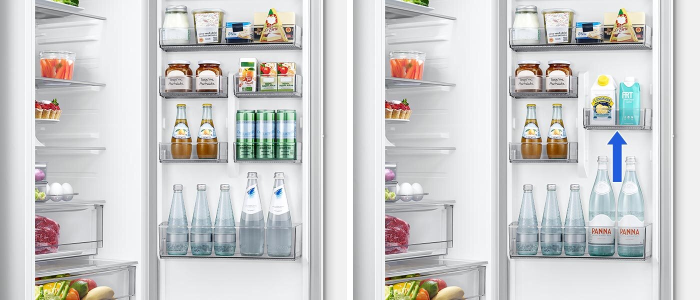 Regulowane pojemniki drzwiowe