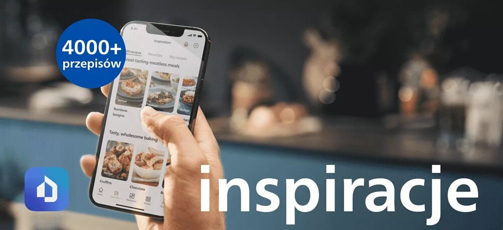 Air Fryer Frytkownica beztłuszczowa PHILIPS Ovi NA341-10 7.2l z okienkiem podglądu aplikacja z wyborem przepsiów, szybkie przekąski, pełne dania