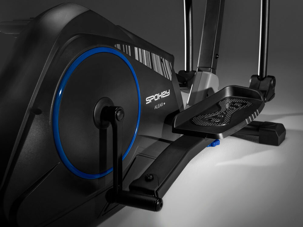 Orbitrek eliptyczny SPOKEY Alear BL technologia OPTIMIZED POWER 8-kilogramowe kolo zamachowe dziala jak 10 kg