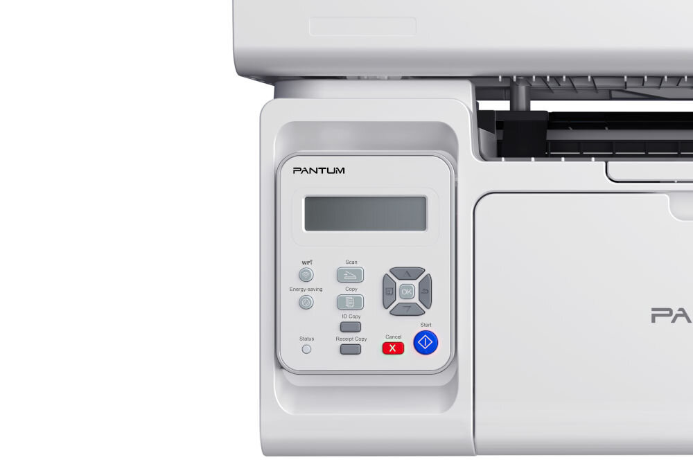 Urządzenie wielofunkcyjne PANTUM M6559NW Wi-Fi wymiary 417 x 305 x 301 mm waga 8,5 kg wyświetlacz LCD prosta i intuicyjna obsługa