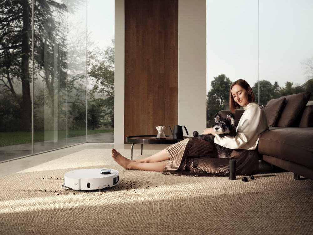 Robot sprzątający DREAME L50 Pro Ultra Sprawne pokonywanie przeszkód system EasyLeap progi wysokość pielęgnacja dywany podłogi twarde rezultaty