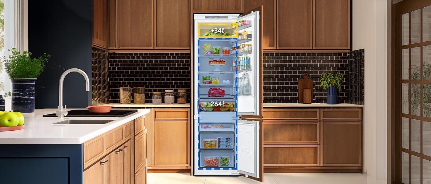 lodówka brb80f30bef0eo o wysokości 194 cm ma o 34 litrów większą pojemność od 178 cm