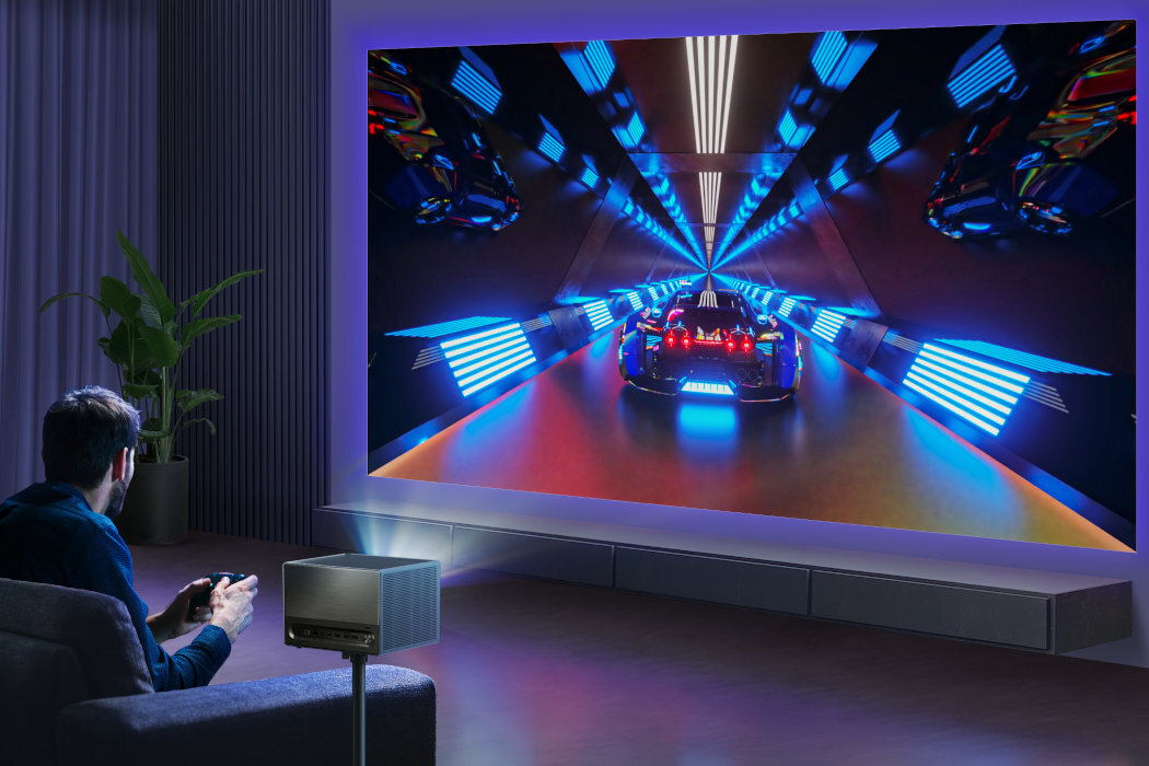 Projektor HISENSE C1 wygoda wygląd obraz wytrzymałość system chłodzenie cichy filmy gry złącza wyposażenie realizm dolby