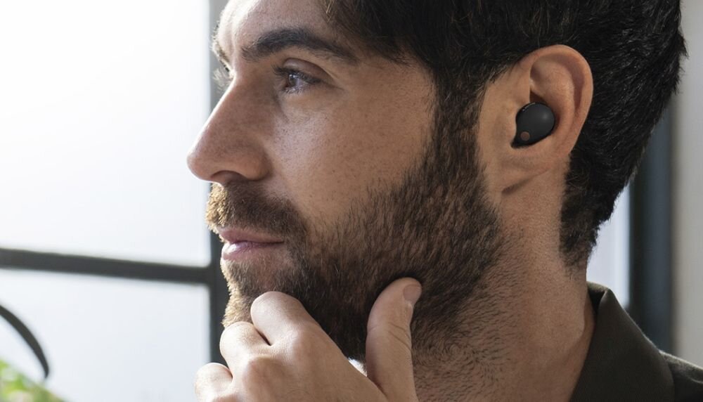 Słuchawki dokanałowe SONY WF1000XM5B.CE7  dźwięk moc łączność szumy redukcja szumów hałas głośność zakres częstotliwość waga zasilanie ładowanie złącze port wtyczka działanie etui smartfon sterowanie wygoda muzyka