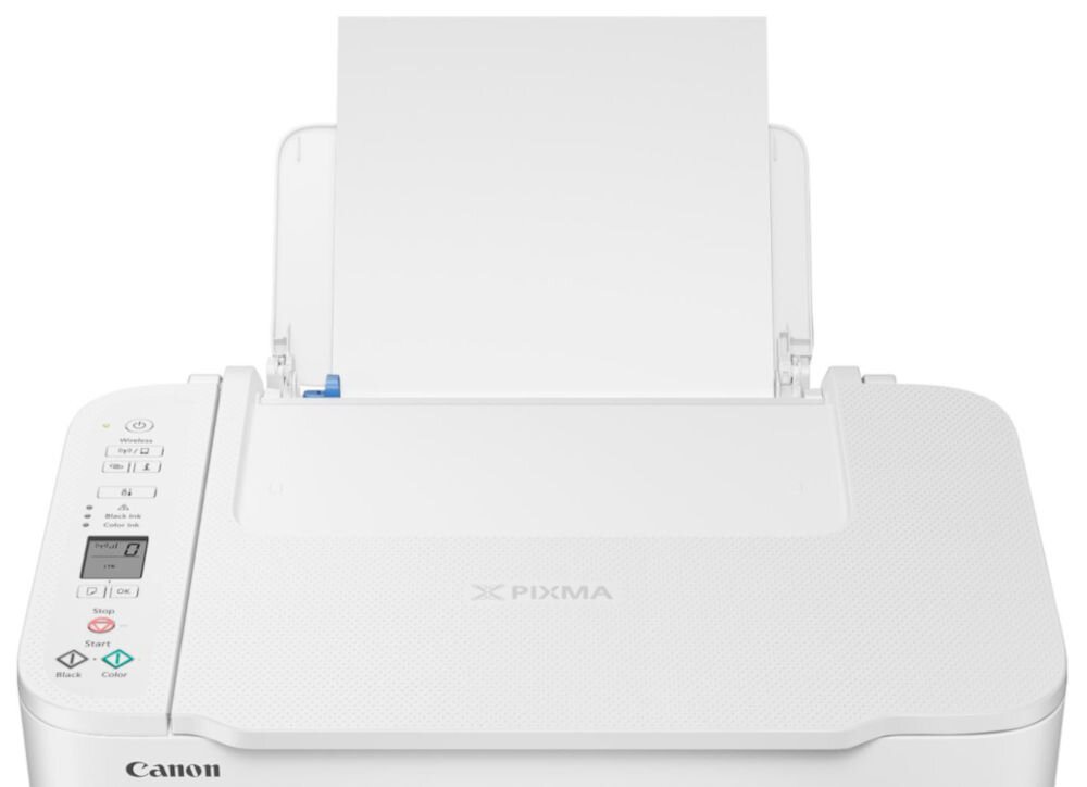 Urządzenie wielofunkcyjne CANON Pixma TS3751i Druk w kolorze, Wi-Fi  zbliżenie na górną część urządzenia prędkość funkcje bez obramowania zmiana rozmiaru automatyczne dopasowanie do strony szybkie przygotowanie materiałów