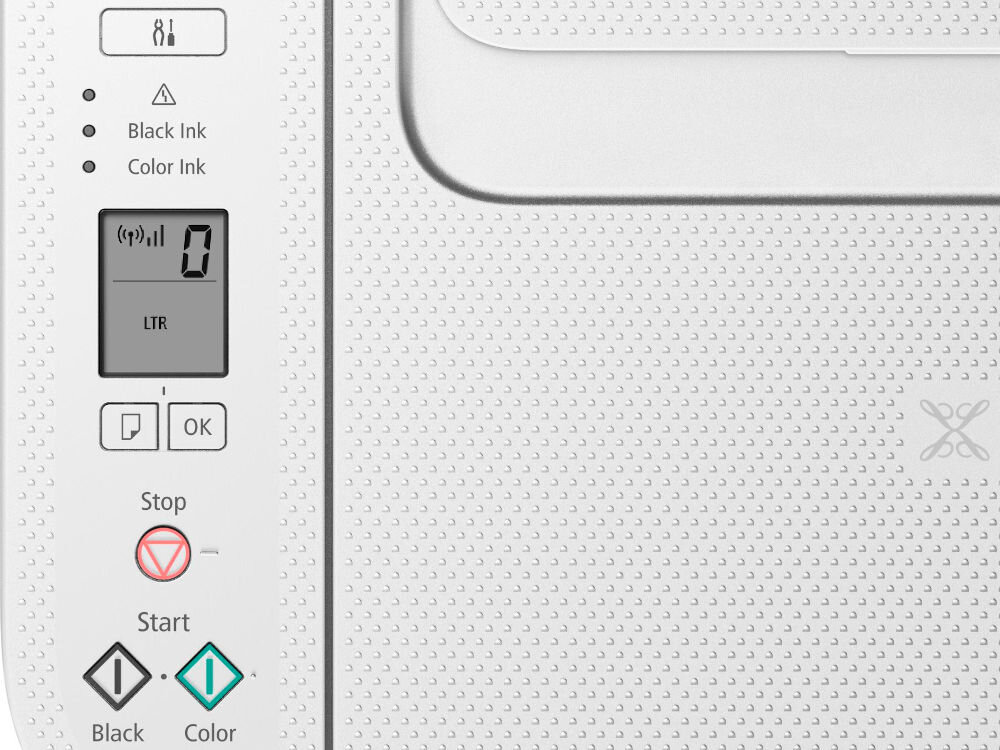 Urządzenie wielofunkcyjne CANON Pixma TS3751i Druk w kolorze, Wi-Fi  zbliżenie na ekran urządzenia ekran LCD przekątna przejrzysty interfejs szybka nawigacja po menu przyciski