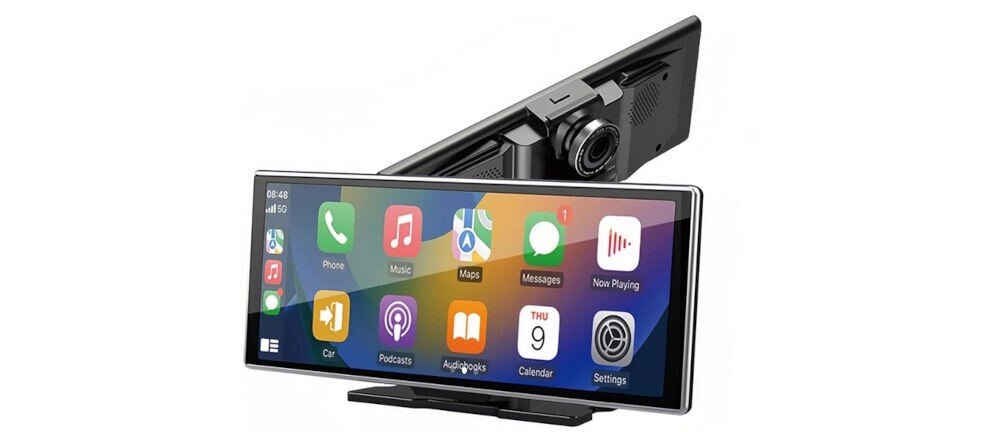 Tablet XENSO X10 sterowanie głosowe Asystent Google polski, tablet pod skosem na białym tle