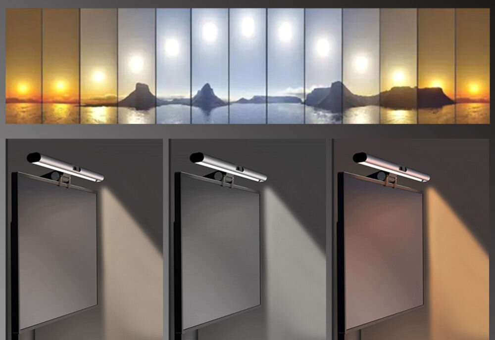 Lampa na monitor 4SMARTS LightBar Lampa monitorowa LightBar srebrna 4smarts bezstopniowa regulacja jasności 3 kolory światła USB-C 5W