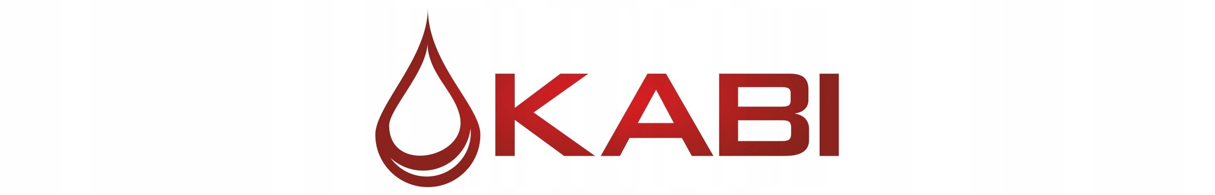 Logo z czerwonym napisem \'KABI\' oraz symbolem kropli po lewej stronie.