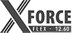 Logo z napisem \'X-Force Flex 12.60\'.