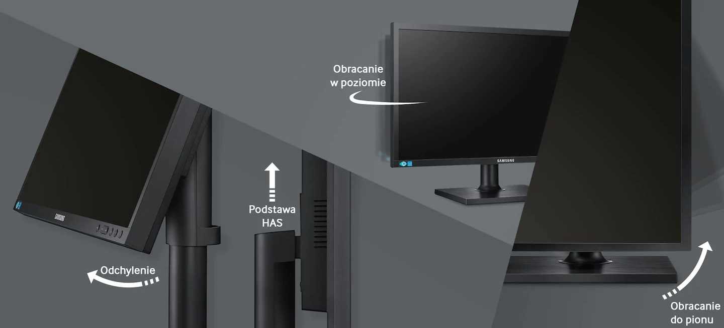 Monitor SAMSUNG LS22E45KBSV - Ergonomia 