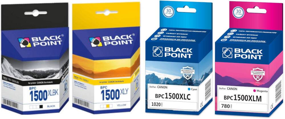 Urządzenie wielofunkcyjne CANON Maxify MB2750 Druk w kolorze, Automatyczny druk dwustronny, Wi-Fi  prezentacja kompatybilnych tuszy na białym tle tusze startowe w zestawie