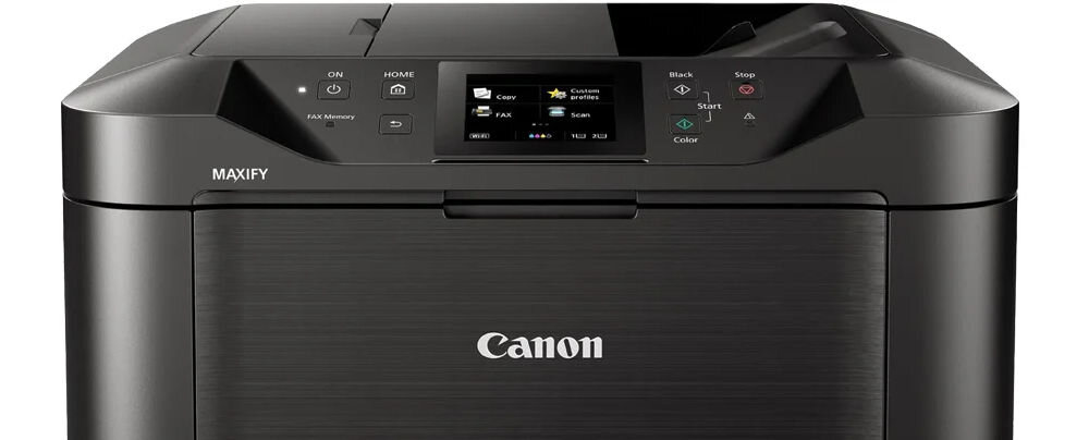 Urządzenie wielofunkcyjne CANON Maxify MB5450 Druk w kolorze, Automatyczny druk dwustronny, Wi-Fi  zbliżenie na górną część urządzenia prędkość funkcje zmiana rozmiaru zakres automatyczne dopasowanie do strony szeroki wachlarz ustawień