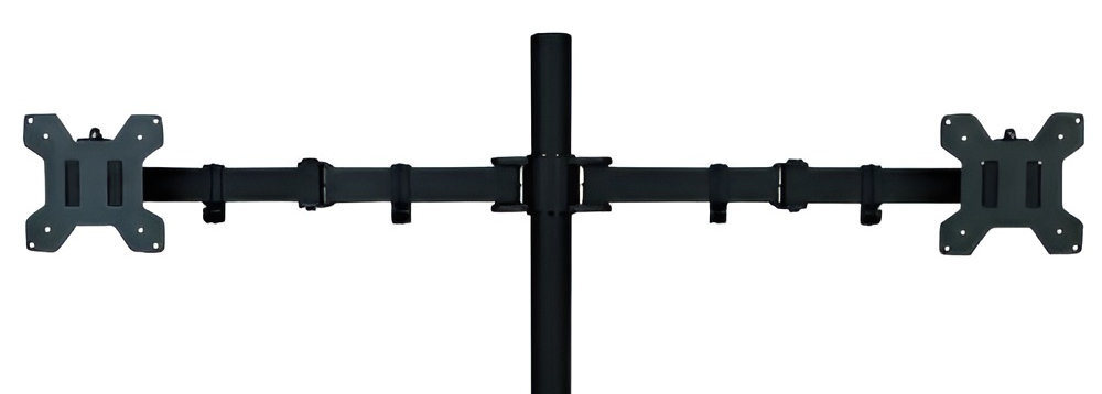 ART L-02N ART L-02N obrót w poziomie o 360° regulacja w pionie +90° / -45° standard VESA 100 × 100 Metalowa rama dwóch monitorów - podstawa uchwytu