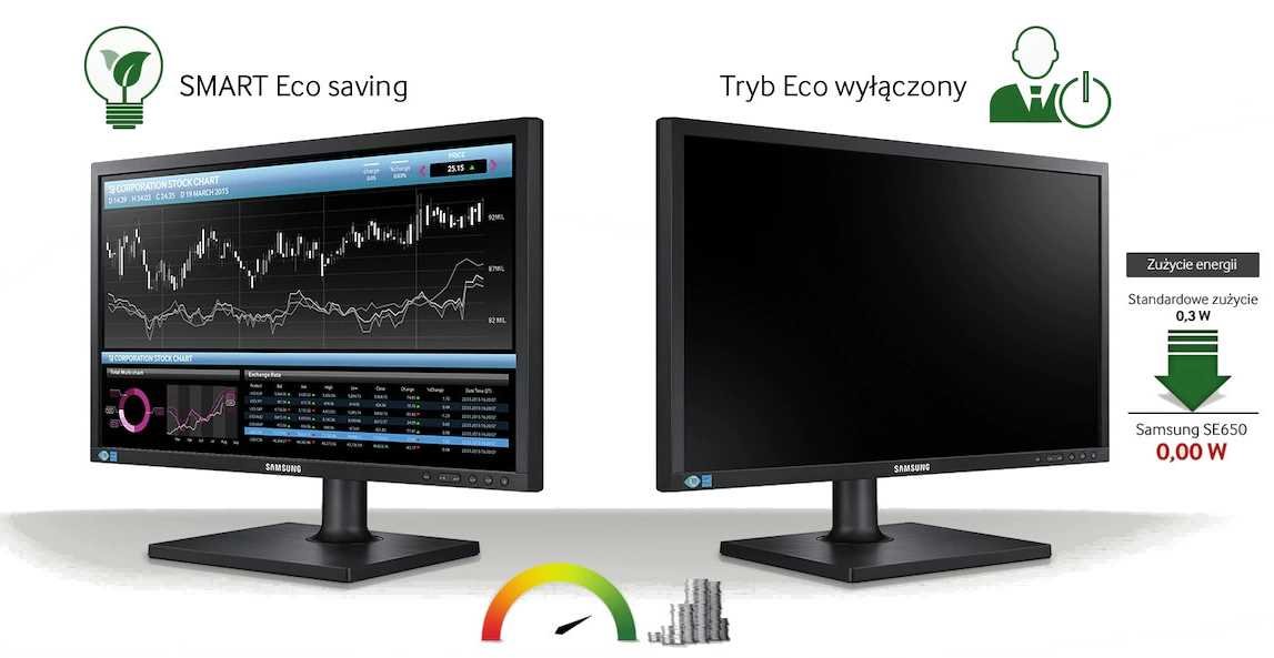 Monitor SAMSUNG LS24E45UFS  - SMART Eco Saving   