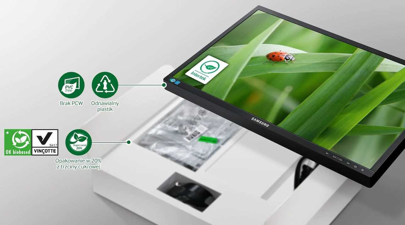 Monitor SAMSUNG LS24E45UFS  - Intertek Green Leaf   