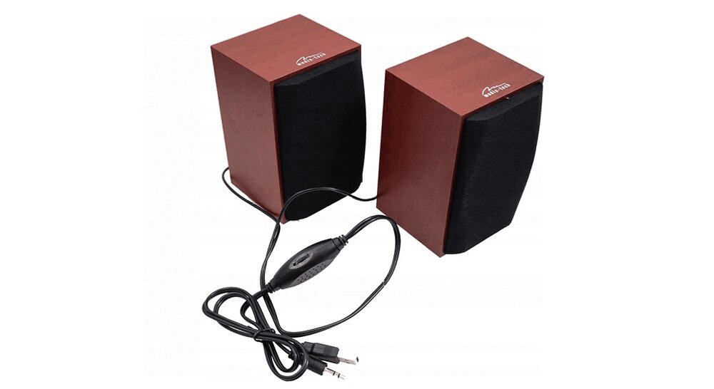 Głośniki MEDIA-TECH Wood-X MT3151 zasilanie przez USB system ekranowania magnetycznego