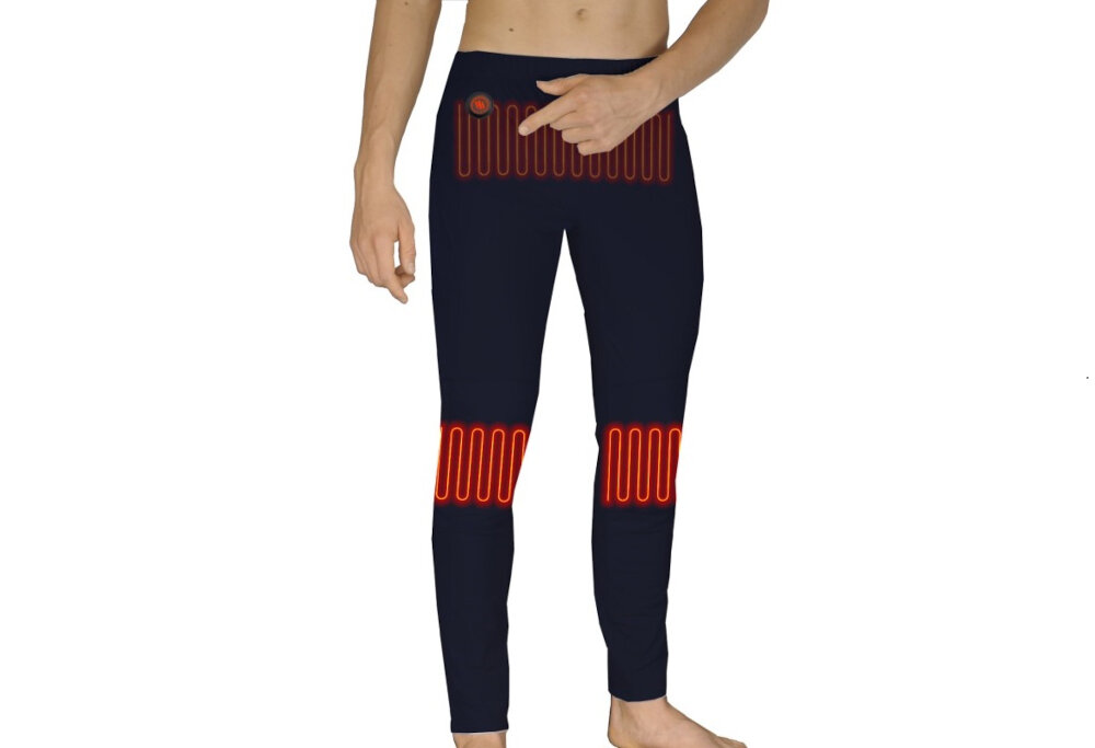 Podgrzewane spodnie GP1XL (rozmiar XL) Czarny elementy grzewczenie umieszczenie równomierne rozprowadzanie ciepła optymalne warunki