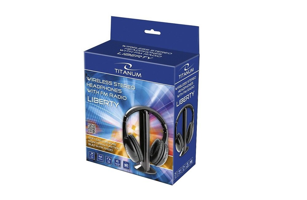 Słuchawki nauszne ESPERANZA Titanum TH110 Czarny Uniwersalne zastosowanie zasięg do 30 m mini Jack