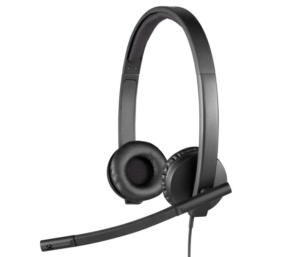 Słuchawki LOGITECH H570e optymalizacja obsługa kompatybilność metal wzmocnienie nauszniki sterowanie połączenia