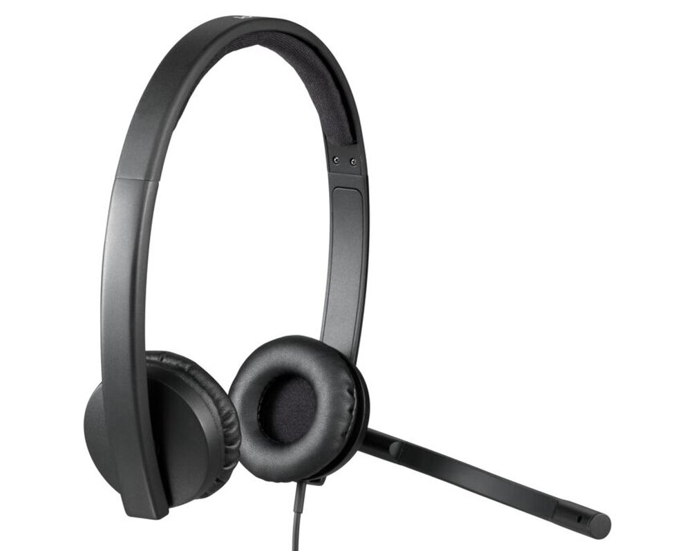 Słuchawki LOGITECH H570e optymalizacja obsługa kompatybilność metal wzmocnienie nauszniki sterowanie połączenia