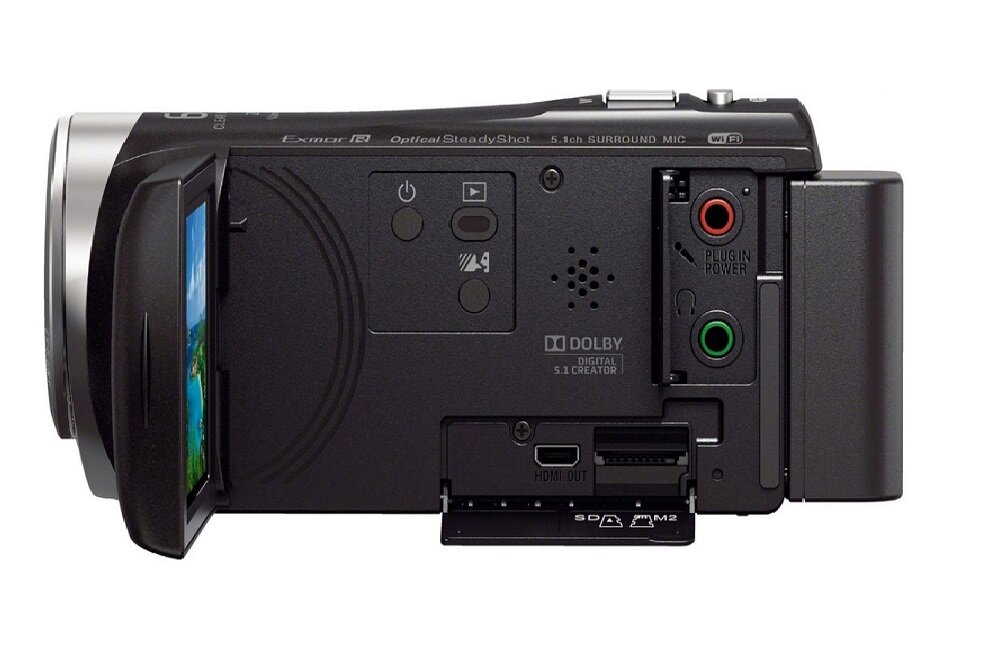 KAMERA CYFROWA HDRCX450B CEN FHD CAMCORDER WITH O SS IAM AND 30X dzwięk przestrzenny wbudowany mikrofon My Voice Cancelling