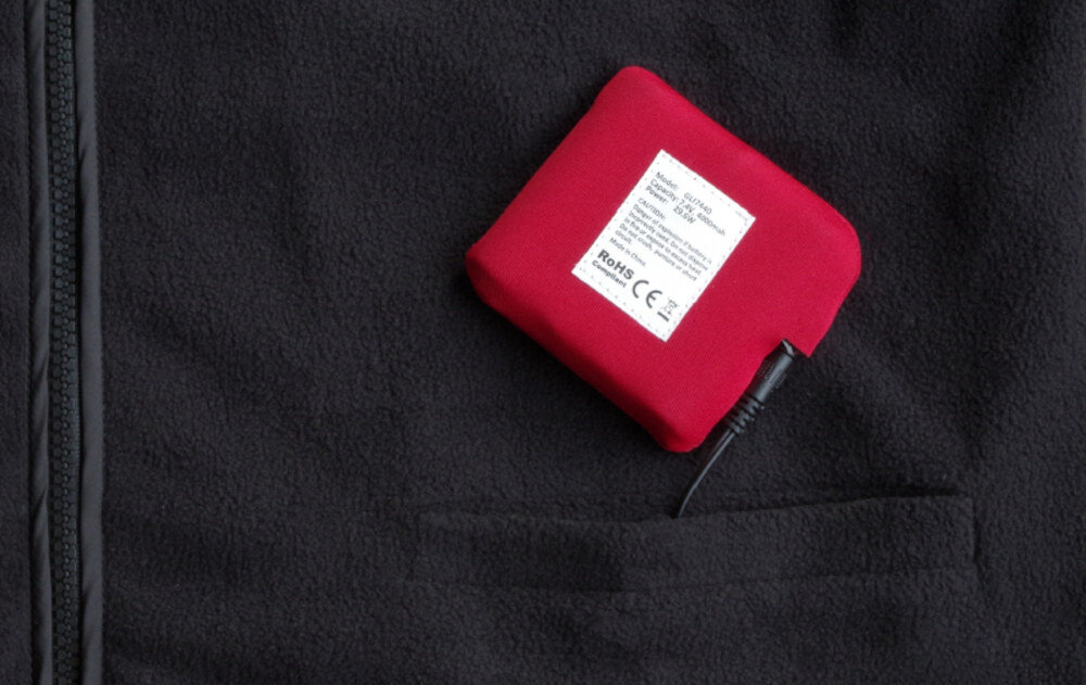 Podgrzewana kamizelka GLOVII GV1 GV1XL (rozmiar XL) Czarny Czarny bateria Li-Poly pojemnosc 4000mAh czas pracy