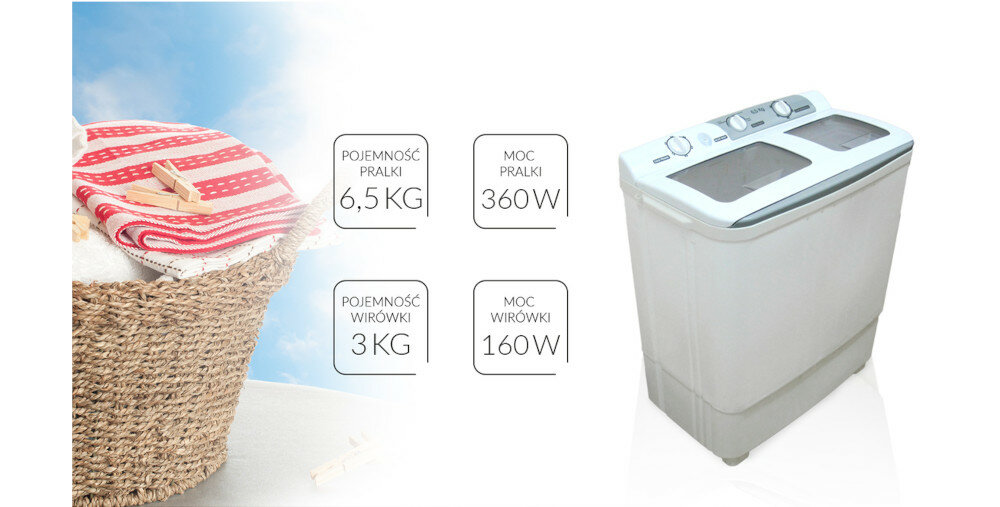 Pralko-wirówka MPM 65-PW-01 pranie wirowanie komory waga