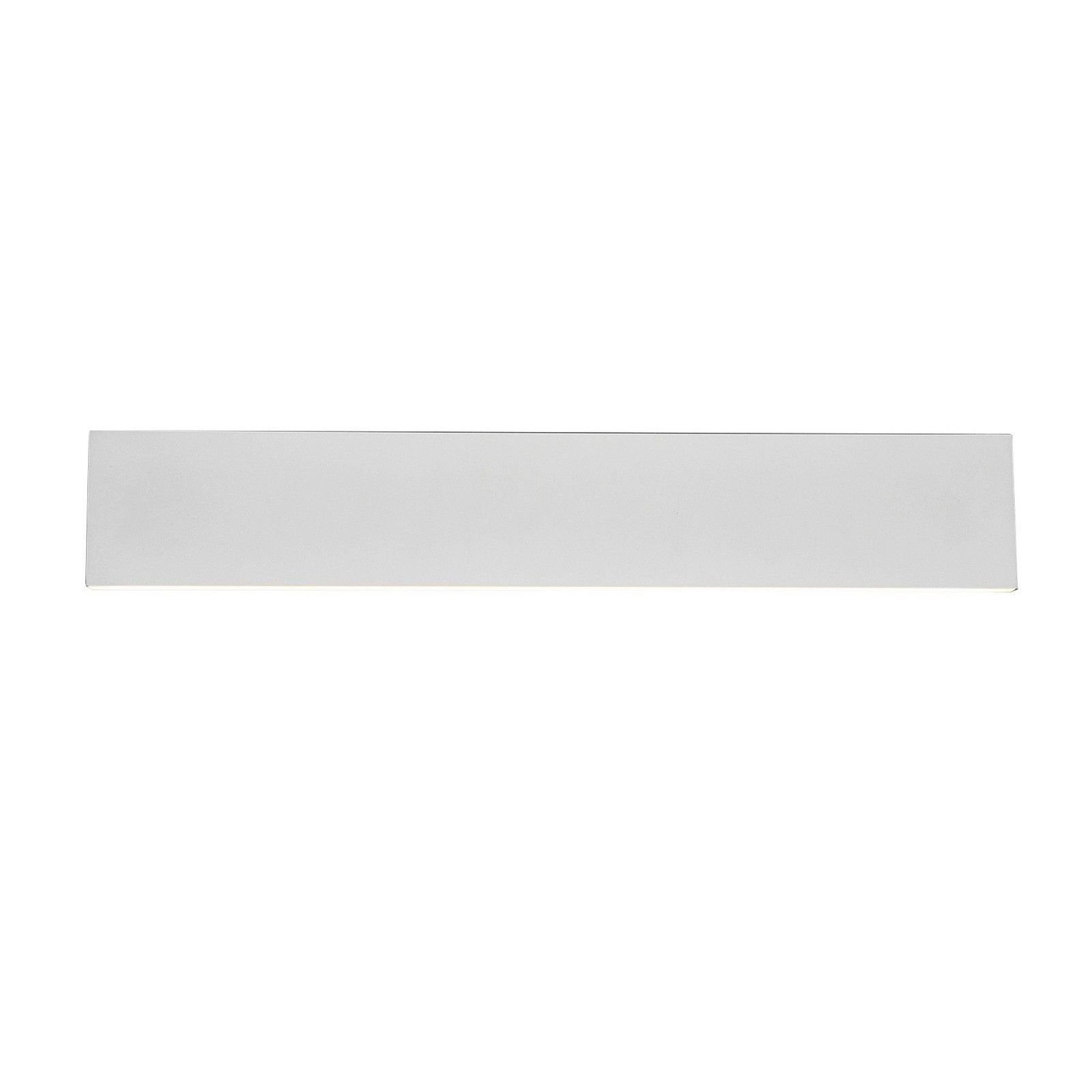 Prostokątny, biały panel, prawdopodobnie element oświetleniowy, na białym tle.