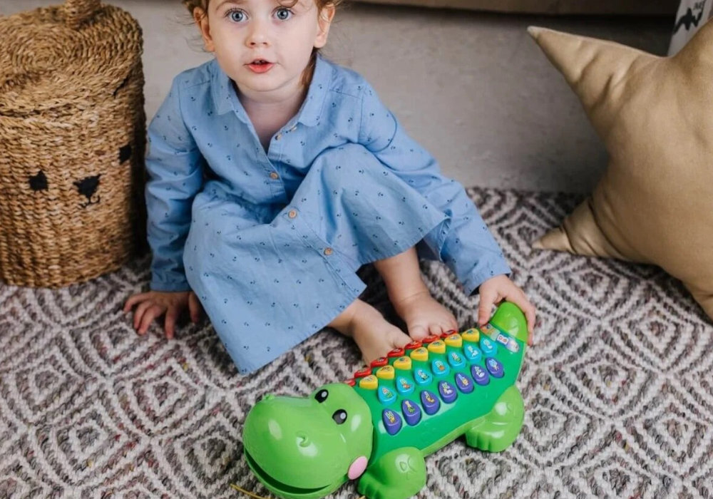Zabawka edukacyjna VTECH Aligator Edukator edukacja zaufanie śmiech marka dźwięk światło