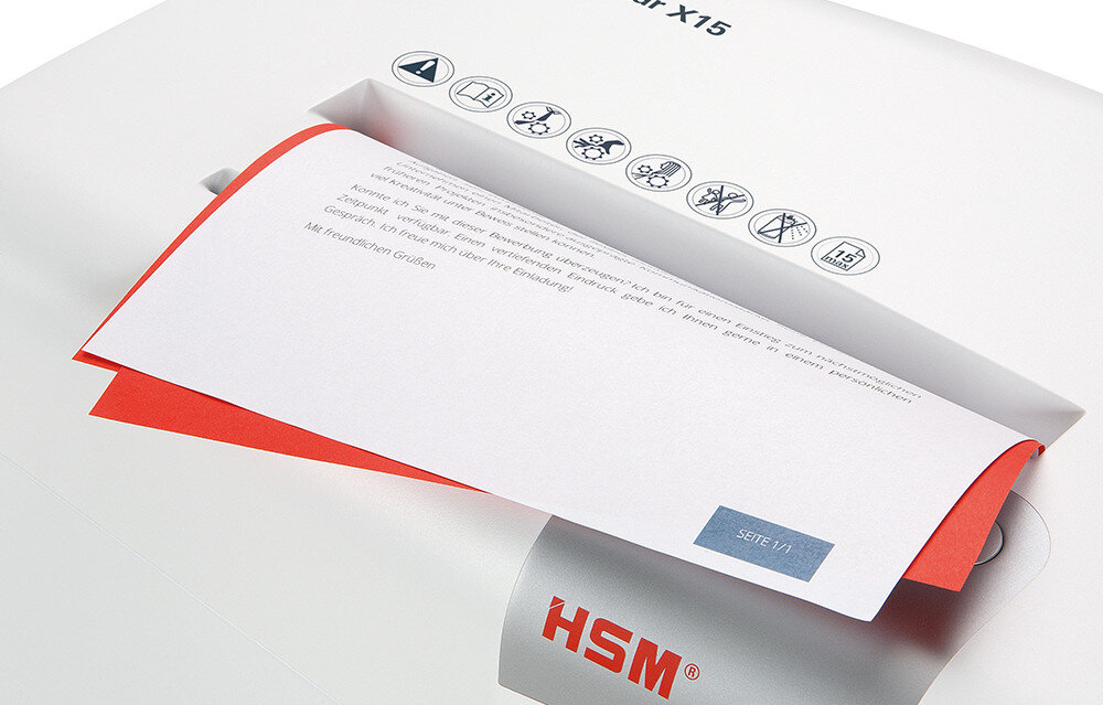 Niszczarka HSM Shredstar X15 silnik prędkość wydajność włączanie 