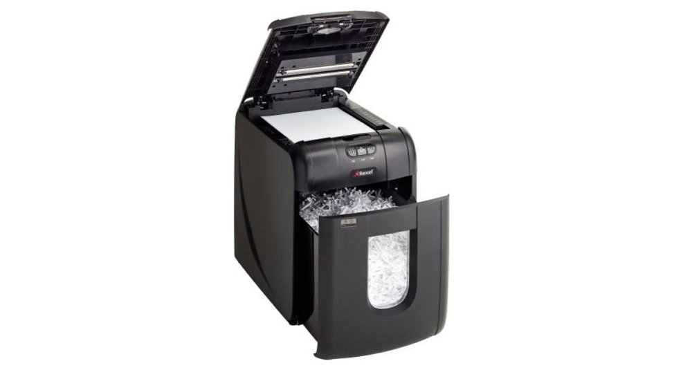 Niszczarka REXEL Auto+ 130X widok otwarta