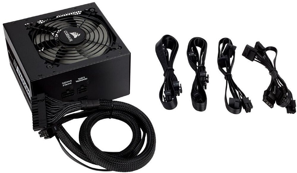 Zasilacz CORSAIR TX550M 550W Gold  - modulowe okablowanie.