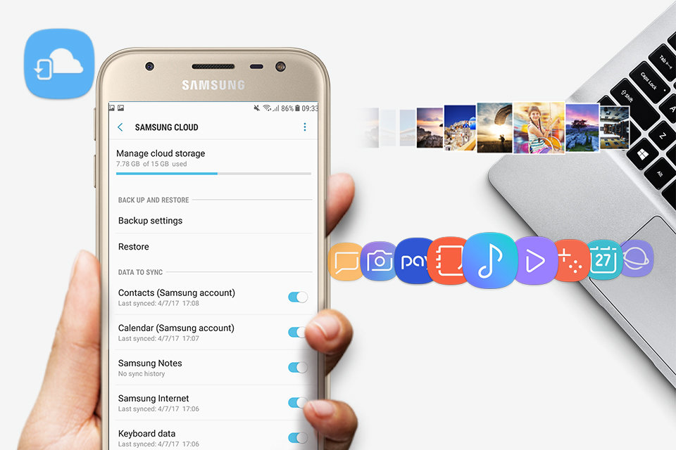 Samsung Bezpieczne tworzenie kopii zapasowych, przywracanie i synchronizacja. Samsung Cloud Samsung Bezpieczne tworzenie kopii zapasowych, przywracanie i synchronizacja. Samsung Cloud