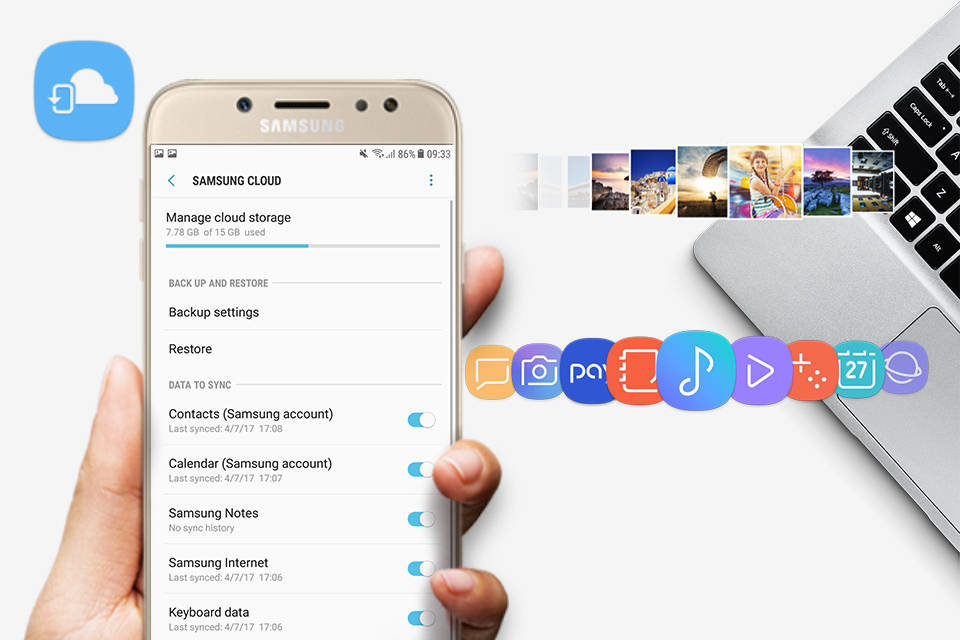 Samsung Bezpieczne tworzenie kopii zapasowych, przywracanie i synchronizacja. Samsung Cloud Samsung Bezpieczne tworzenie kopii zapasowych, przywracanie i synchronizacja. Samsung Cloud