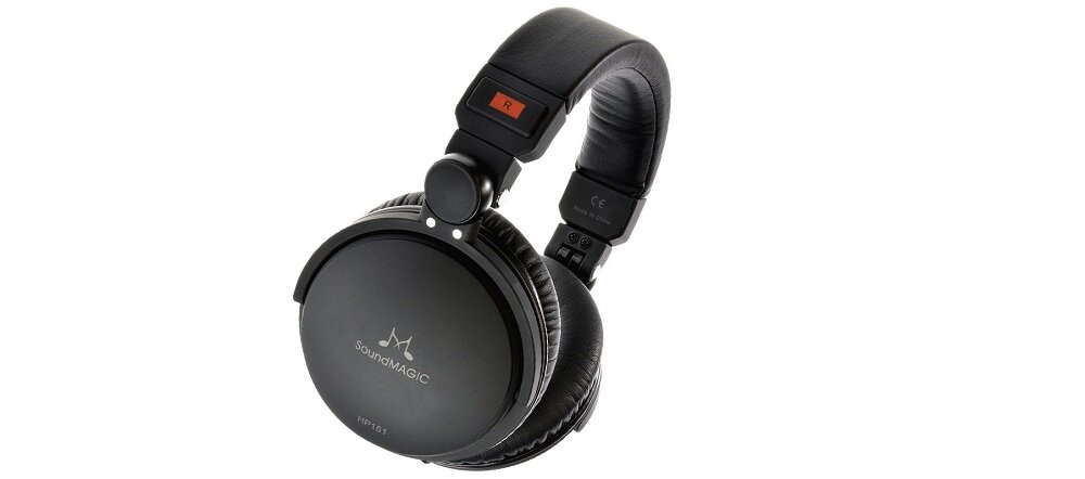 Słuchawki nauszne SOUNDMAGIC HP151 Czarny widok poziom bok