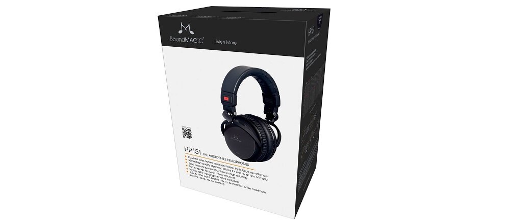 Słuchawki nauszne SOUNDMAGIC HP151 Czarny niska waga