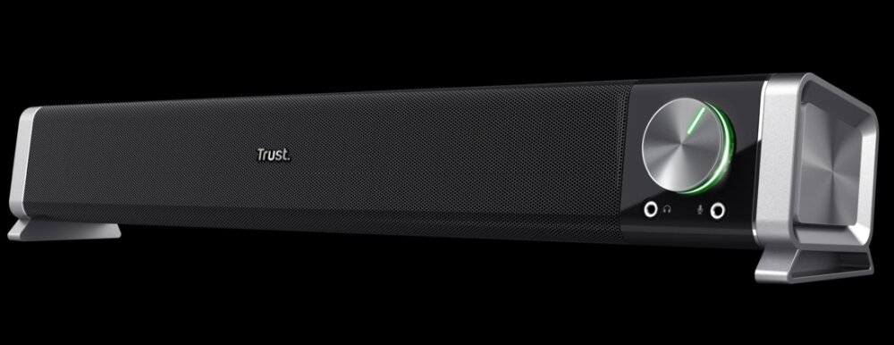 Soundbar komputerowy TRUST Asto elegancja zasilanie sterowanie bezproblemowe