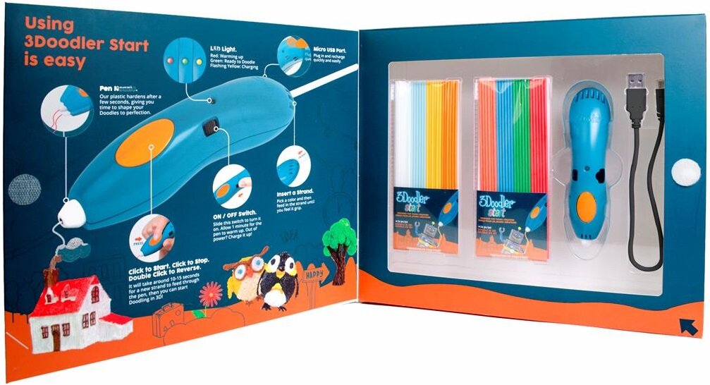 Długopis 3D 3DOODLER START Essentials Set - rodzaje filamentu EKO średnica